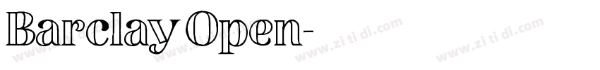 Barclay Open字体转换